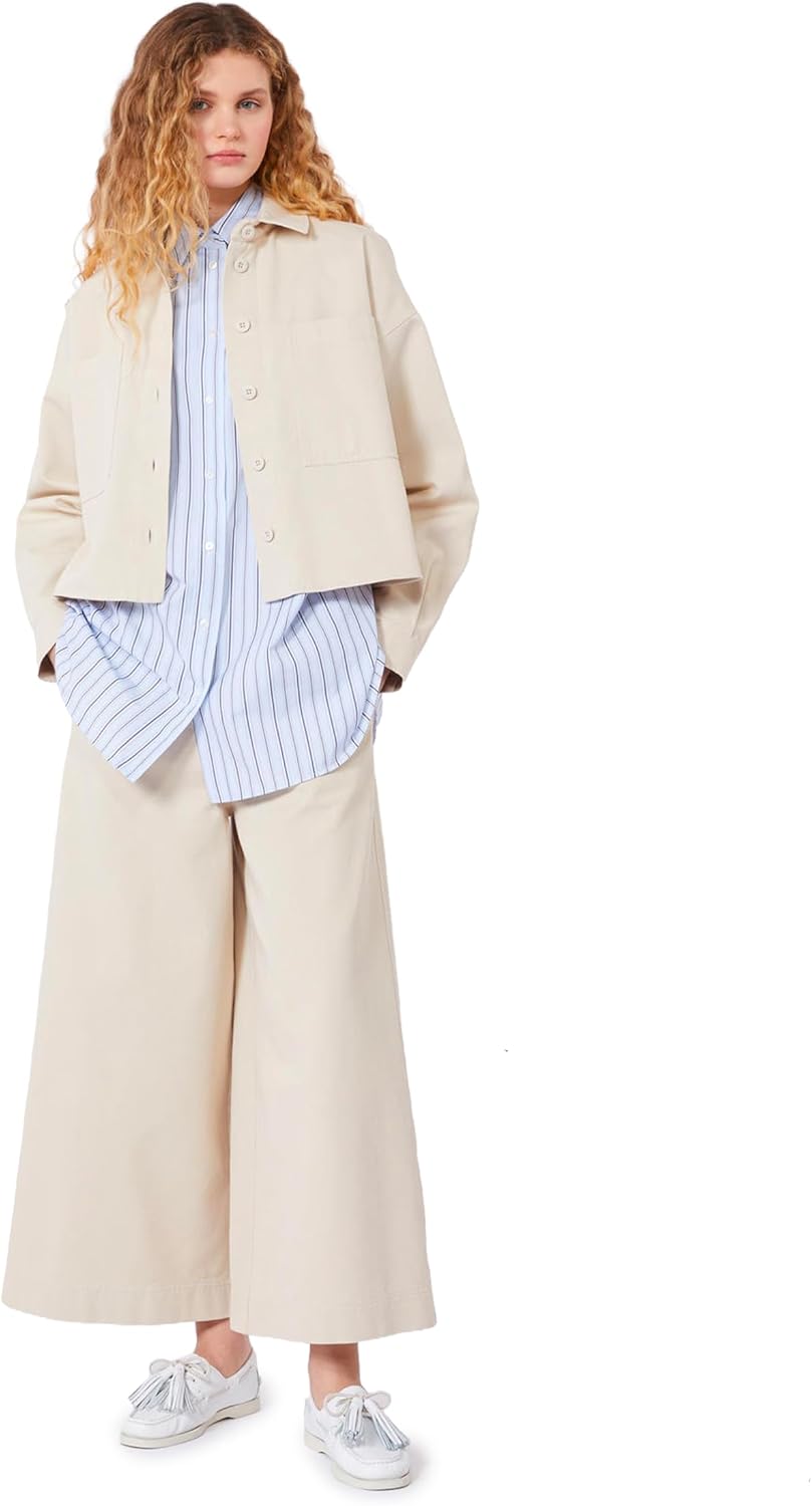 Beige Polyethylene Casual Trousers