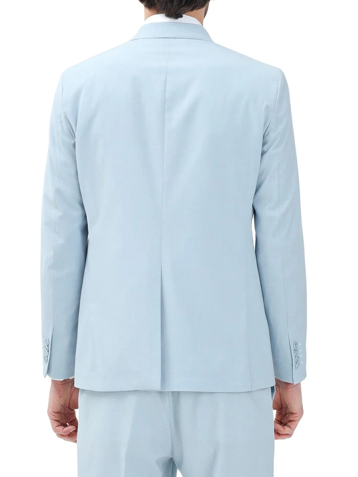 Light Blue Polyester Viscose Elastane Jacket