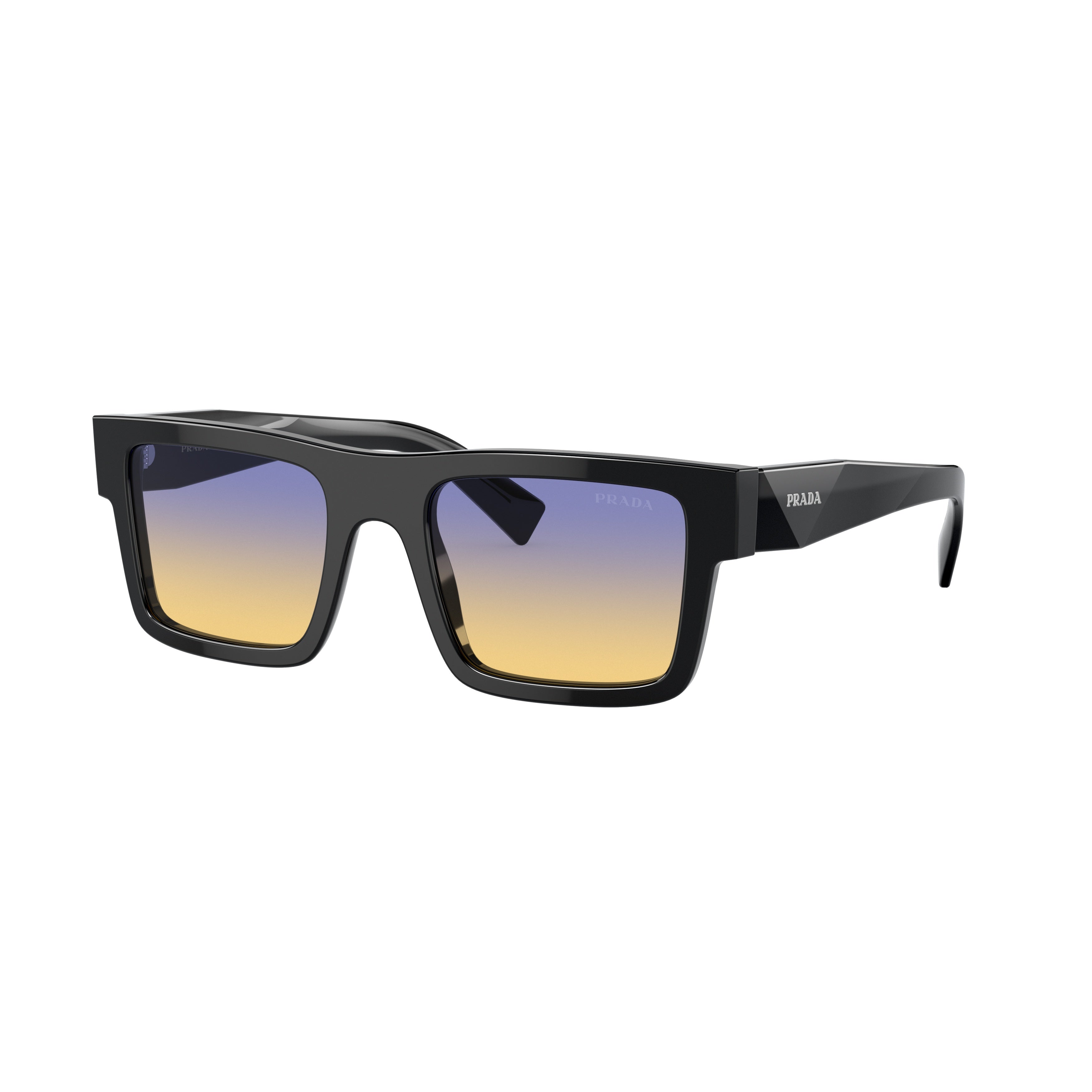 0pr 19ws Rectangular Black Acetate Sunglasses
