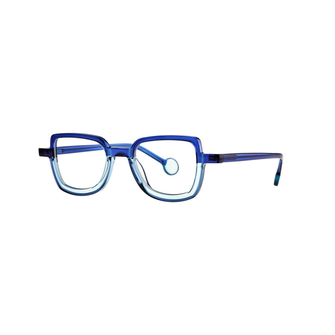 Schommel 006 Transparent Delft Ware Blue+Blueberry Jelly+Tra Transparent Square Frame Eyeglasses