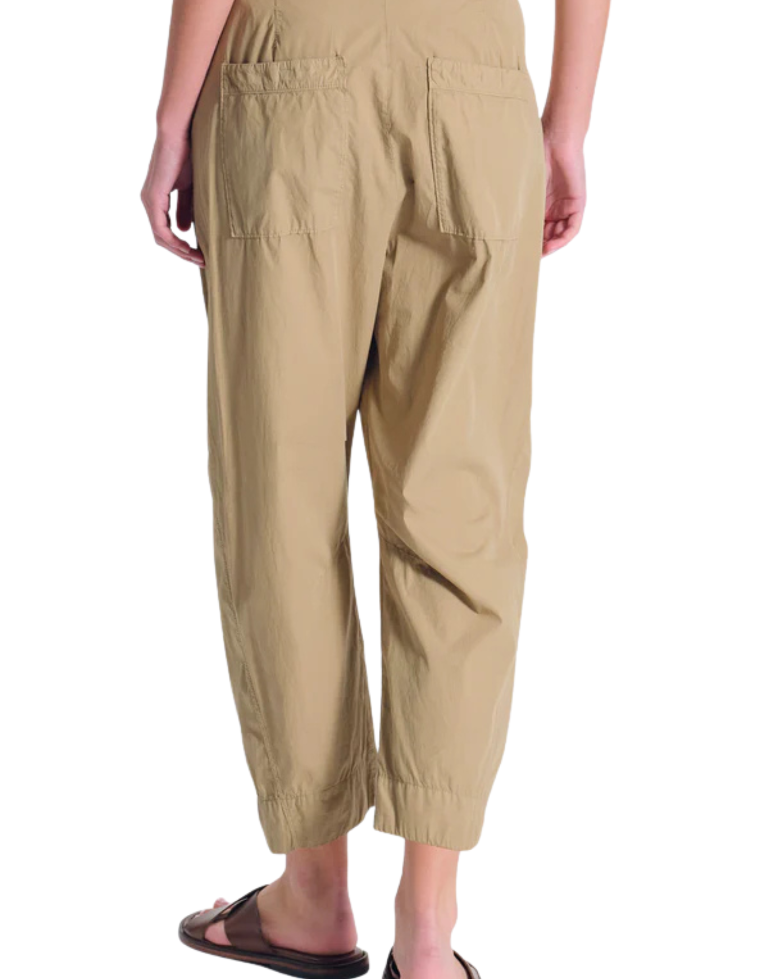 Women’s Baggy Pants In Cotton Poplin Nut