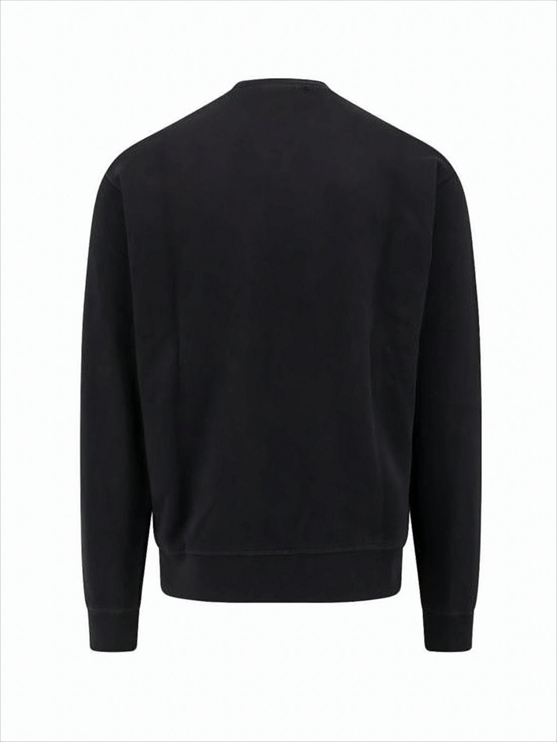 Long-Sleeve Crewneck Sweatshirt with Distressed Detail
