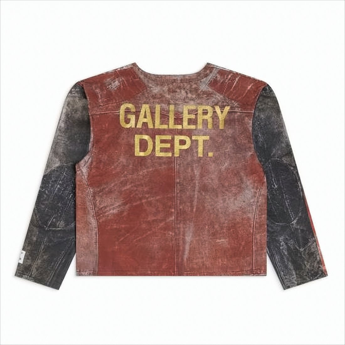Vintage-Inspired Long-Sleeve Tee with Distressed Design