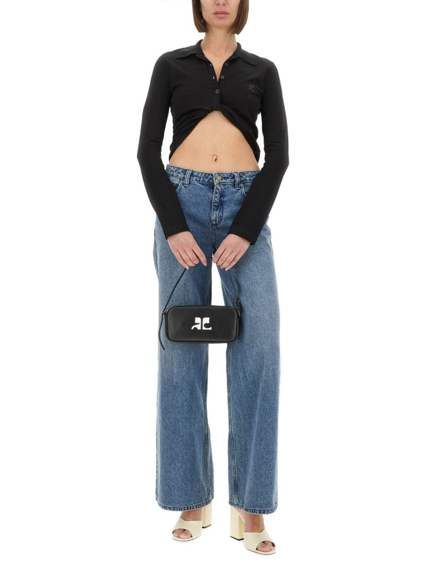 "Twist" Cropped Polo Shirt