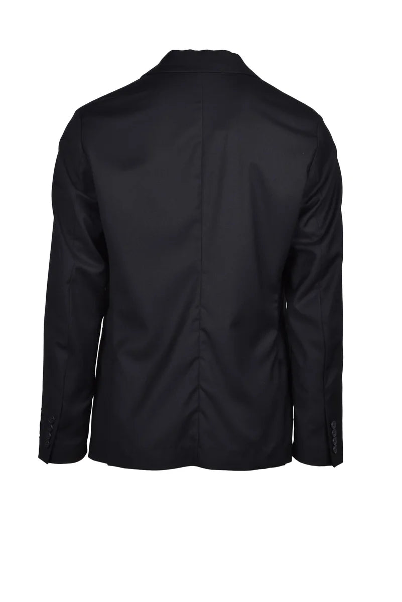 Tailored Black Blazer with Single-Button Closure