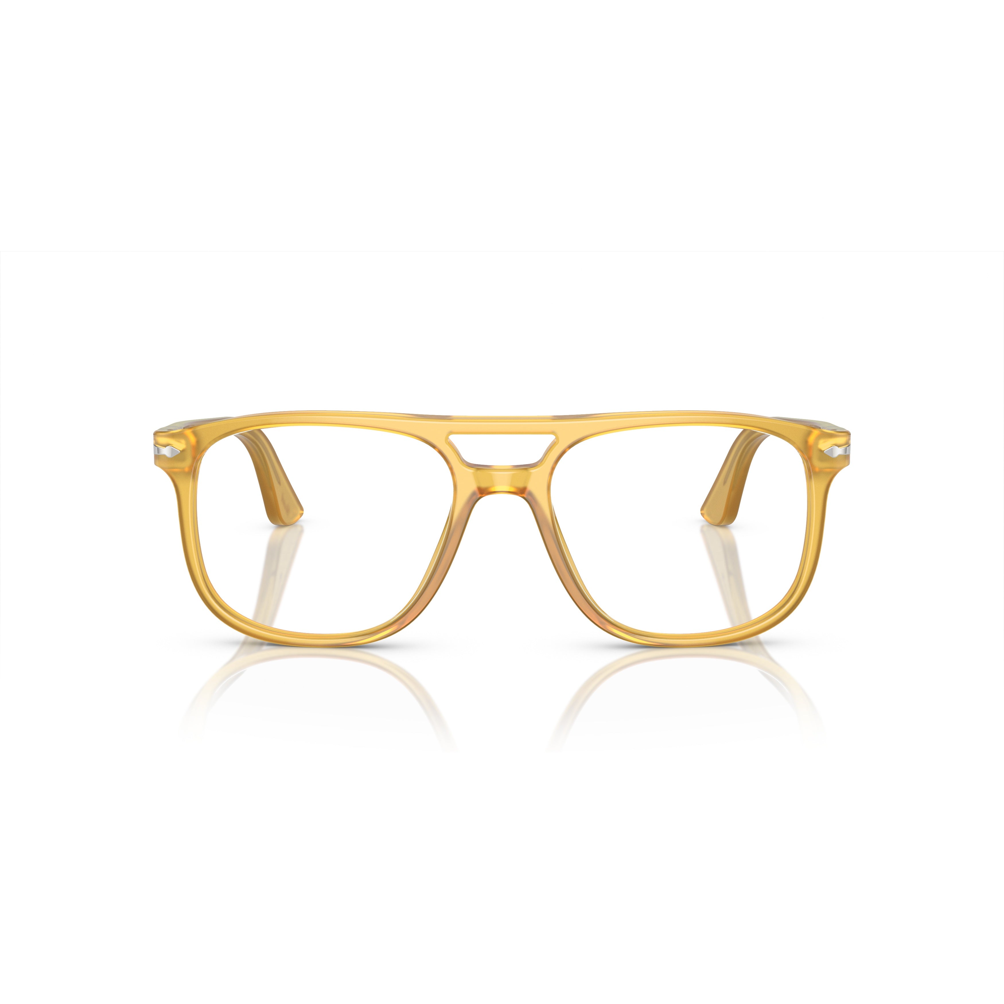 0po3329v Translucent Yellow Acetate Eyeglasses with Keyhole Bridge