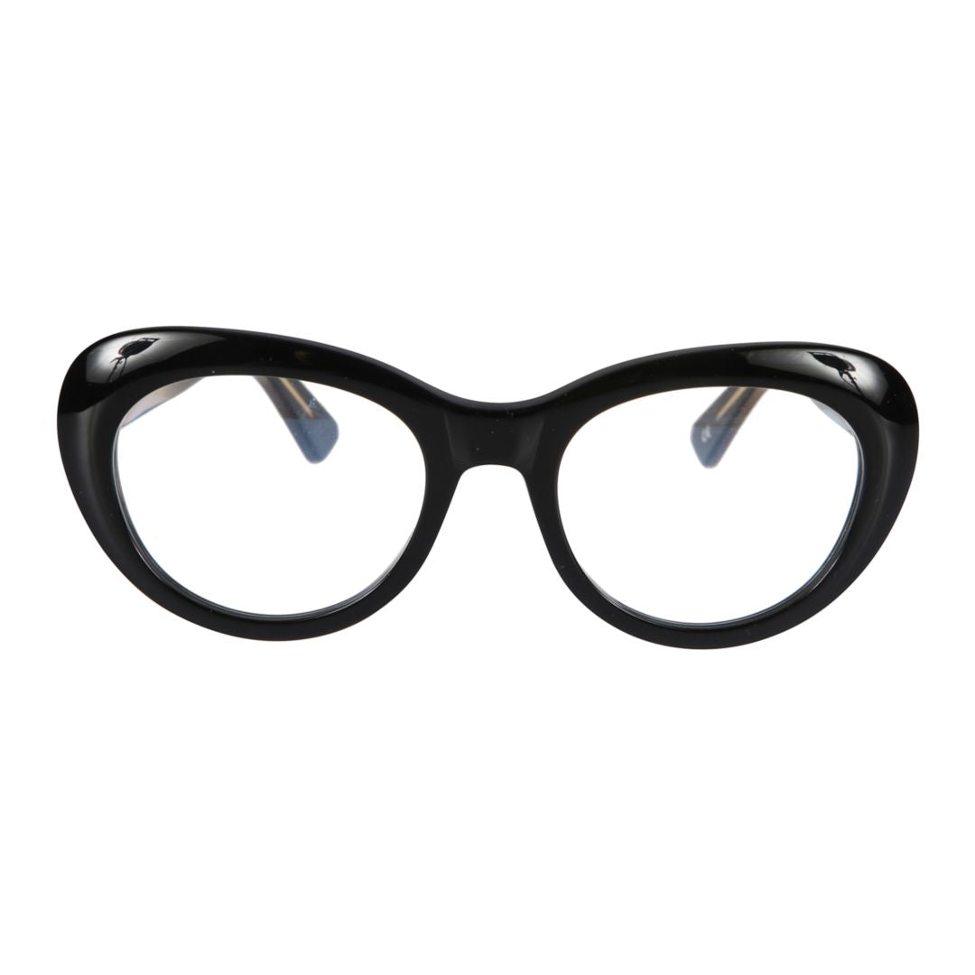 Capri New-V Bold Cat-Eye Sunglasses with Glossy Black Finish