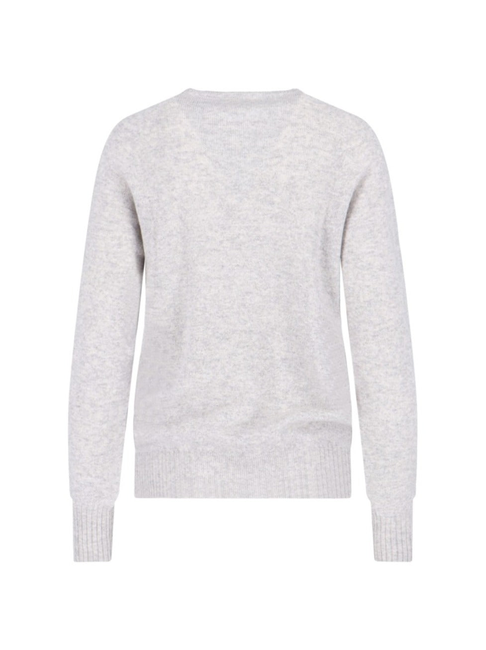 Basic Sweater In Grey Cashmere