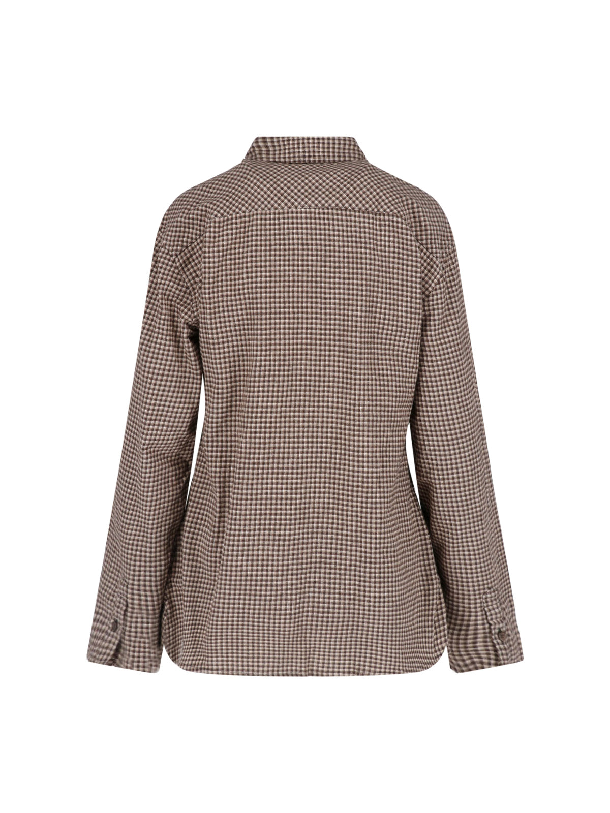 Brown Checkered Classic Collar Shirt