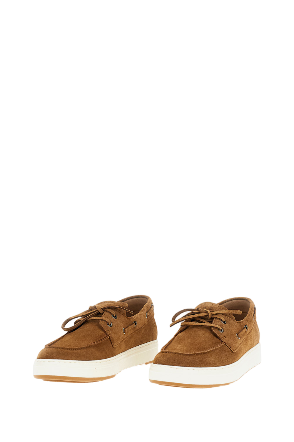 Brown Suede Sneakers with Leather Laces