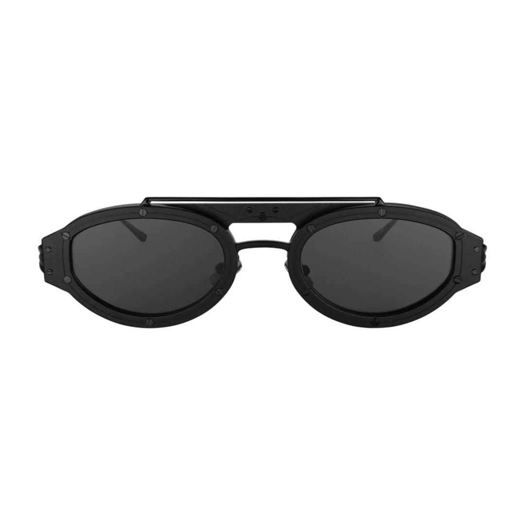 Vita Vt-1 Titanium Oval-Frame Sunglasses with Industrial Design