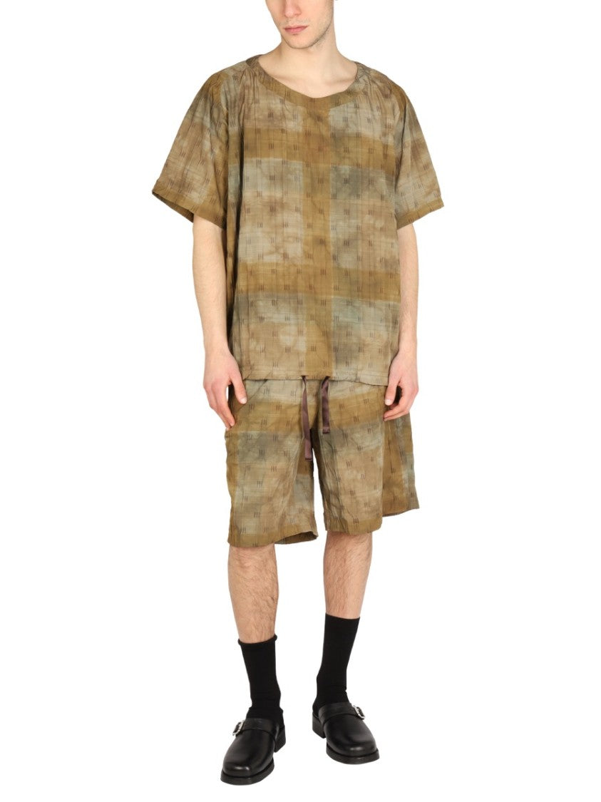 Textured Brown Boxy Fit T-Shirt
