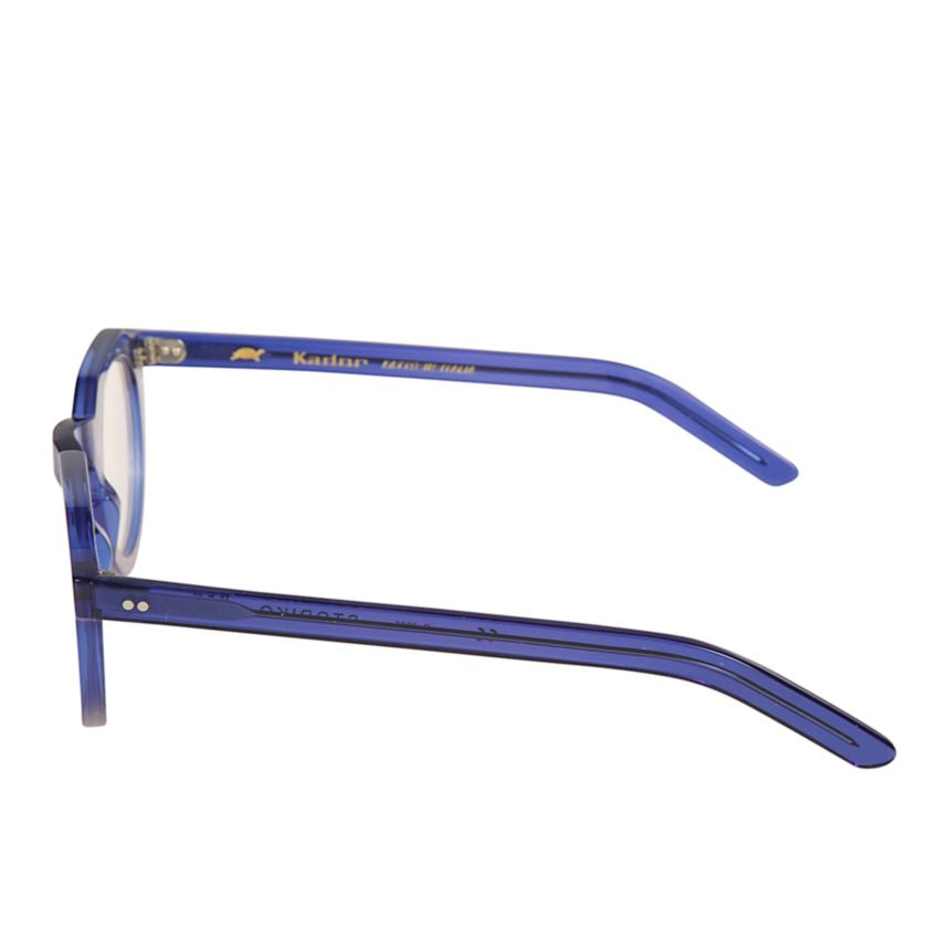 Storiko Translucent Blue Round Frame Eyewear with Keyhole Bridge