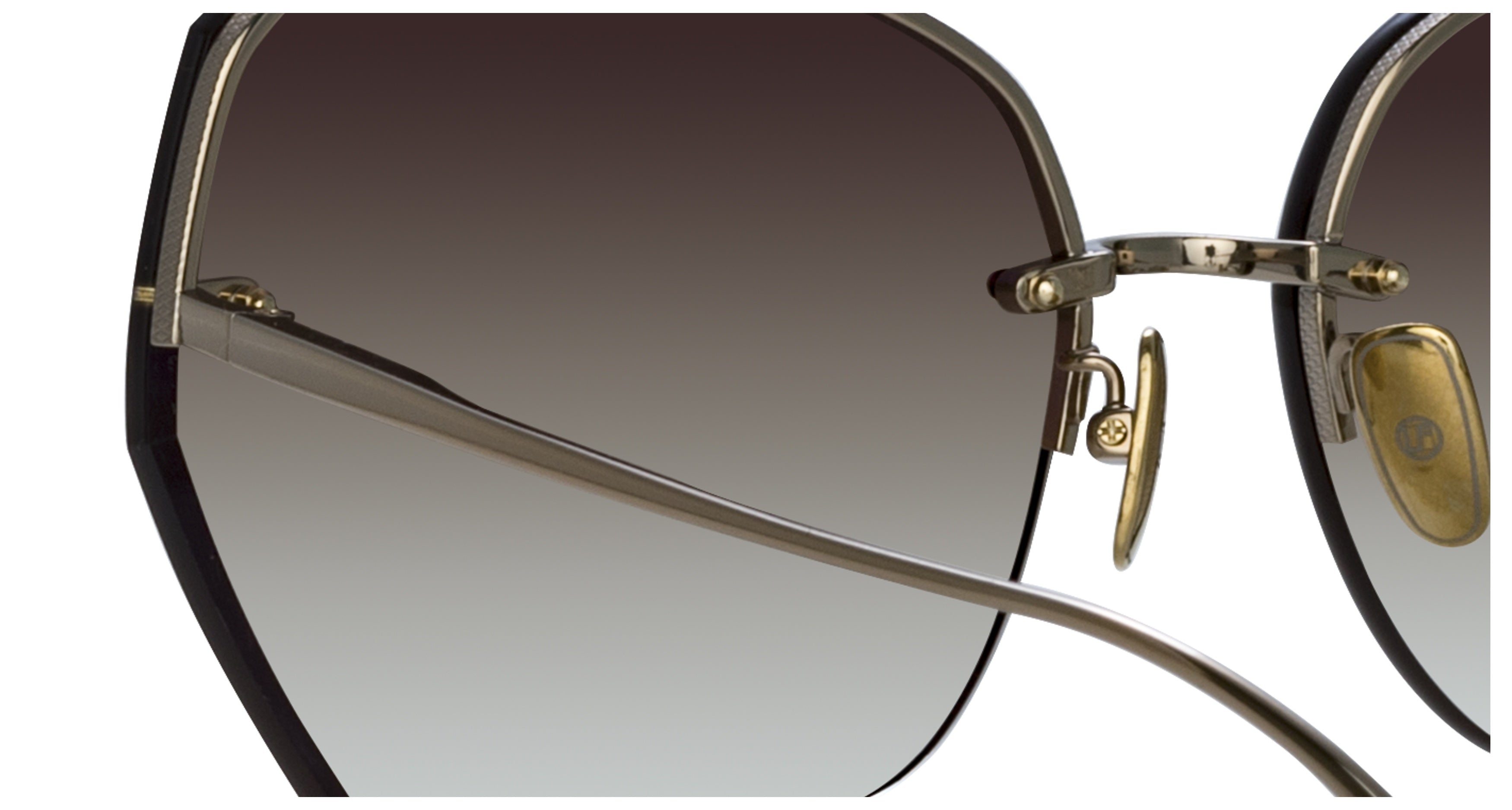 Lfl Oversized Geometric Sunglasses with Minimalistic Titanium Frame