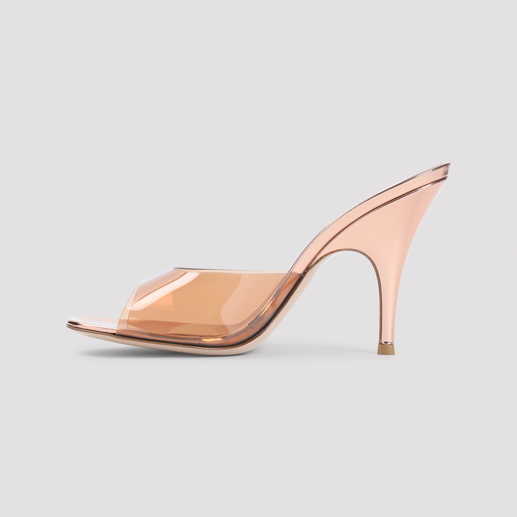 High-Heeled Sandals With Transparent Strap