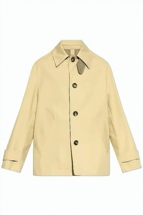 Cropped Jacket with Classic Collar