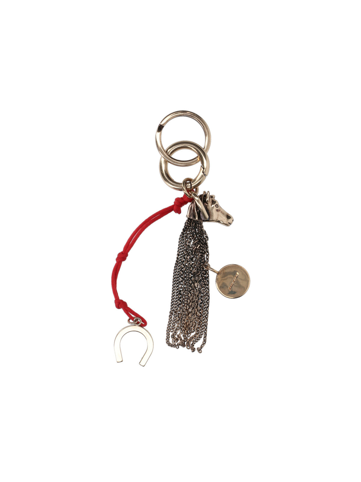 "Horse" Keychain Charm Gold-plated Brass