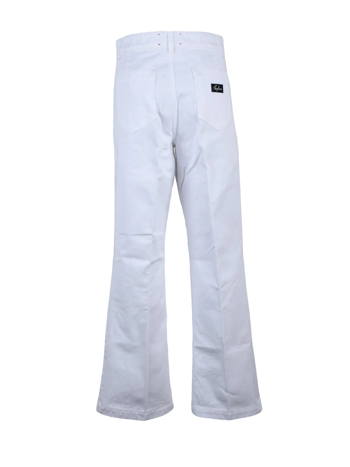 White Curt Straight Leg Cotton Jeans