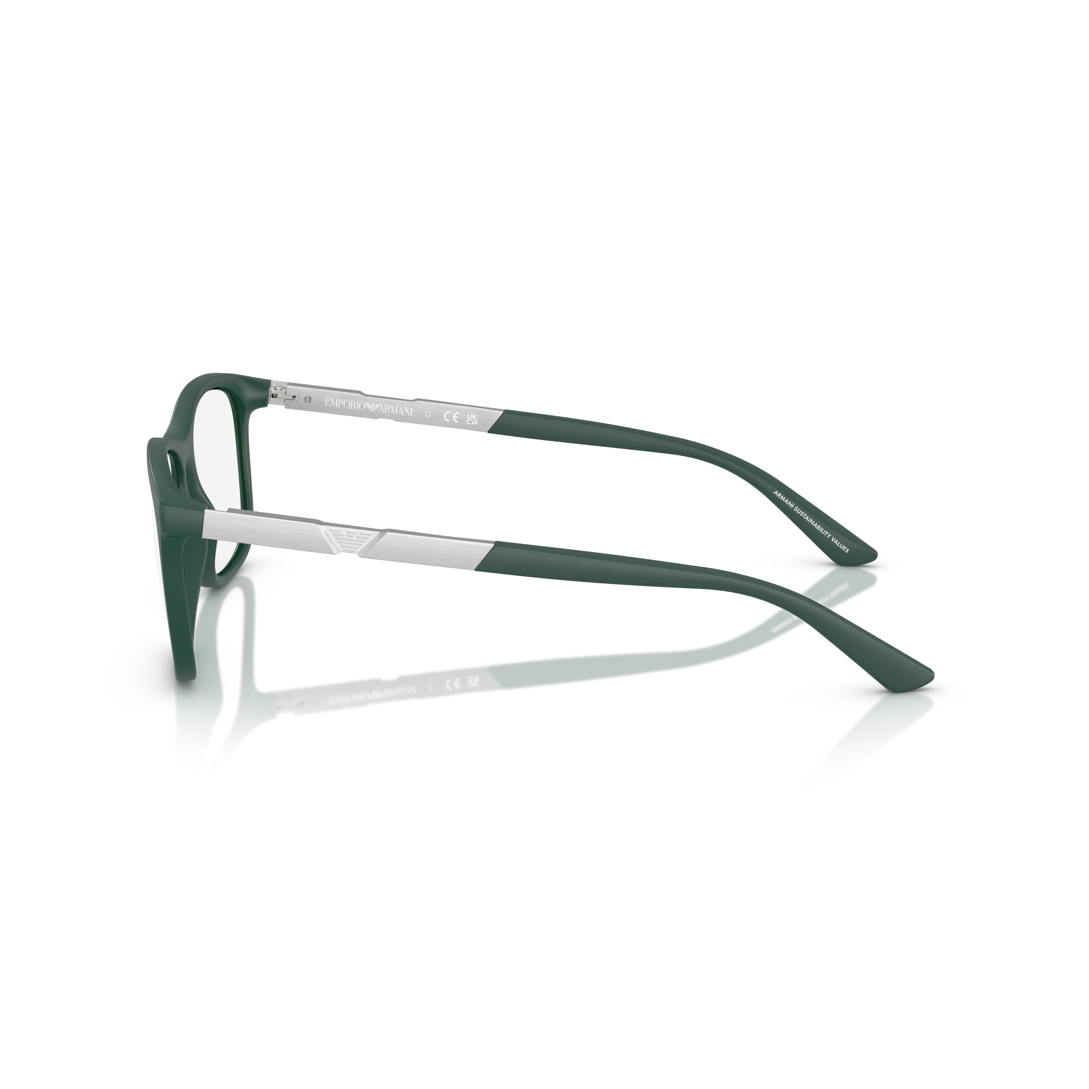 0ea3247 Oversized Square Frame Eyeglasses in Deep Green Matte Finish