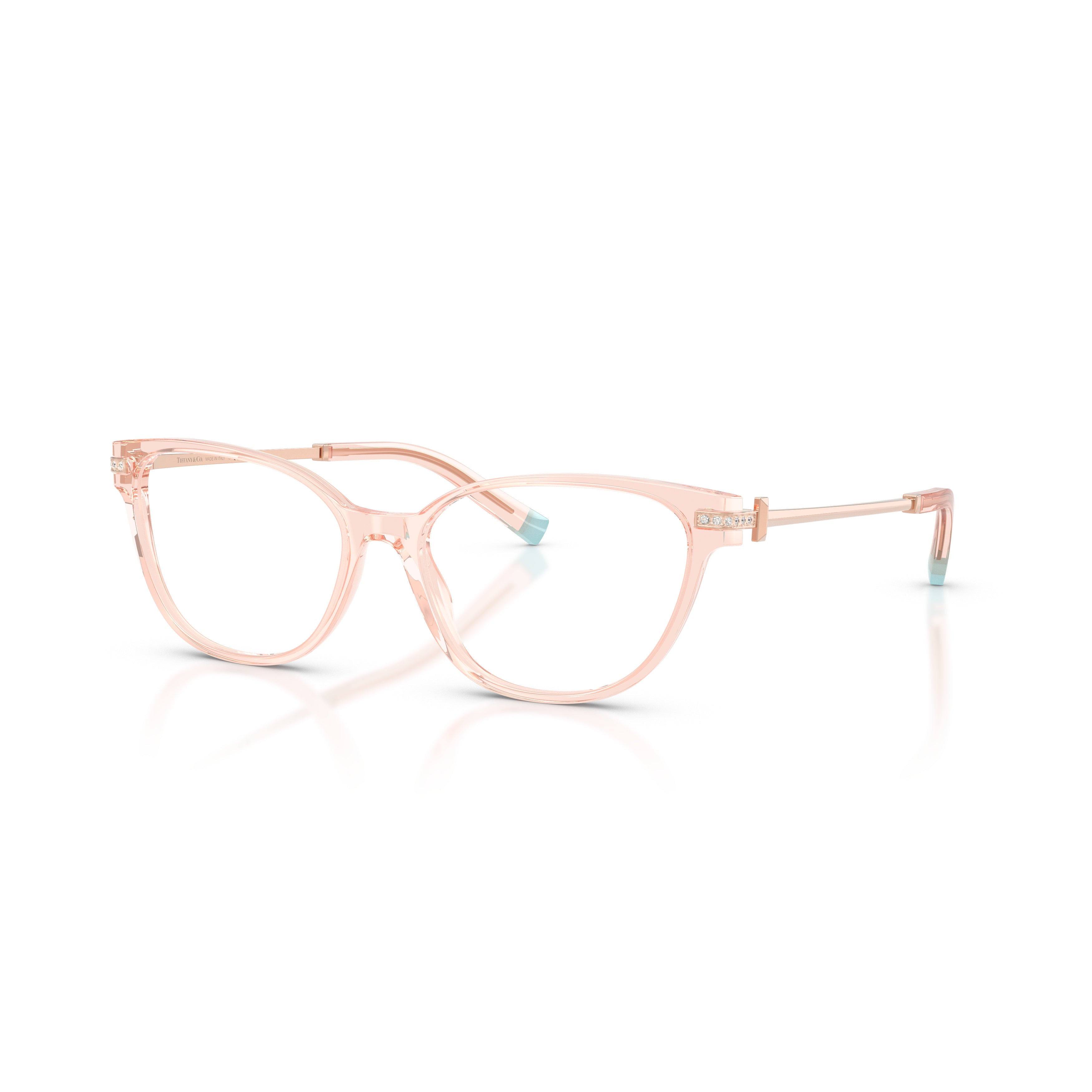 0tf2223b Translucent Light Pink Cat-Eye Eyeglasses