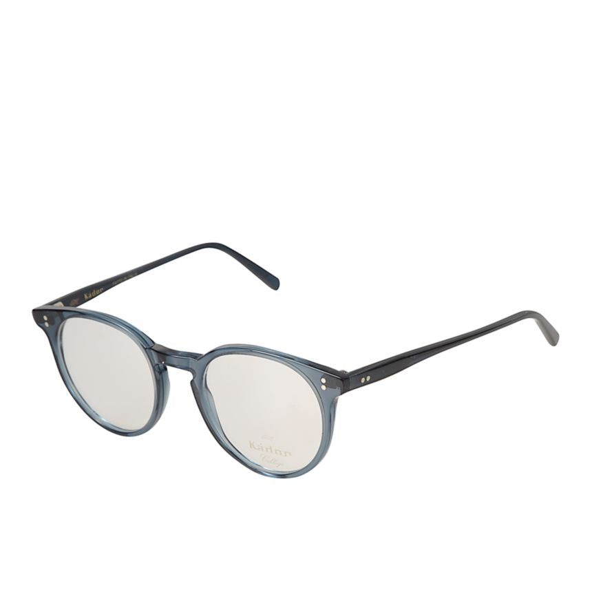 Chyli/N Rounded Frame Sunglasses with Translucent Blue Front