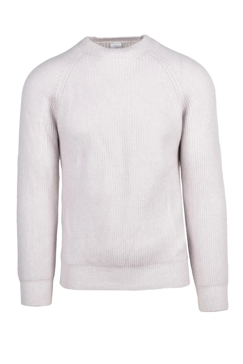 Ribbed Crewneck Sweater Cashmere - Beige