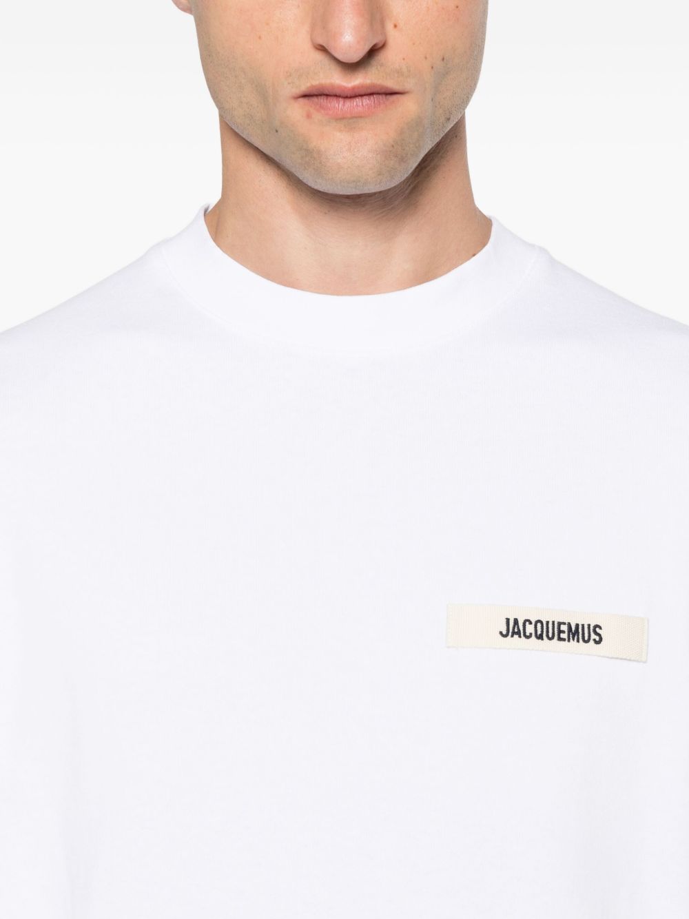 White Long-Sleeve Crew Neck T-Shirt