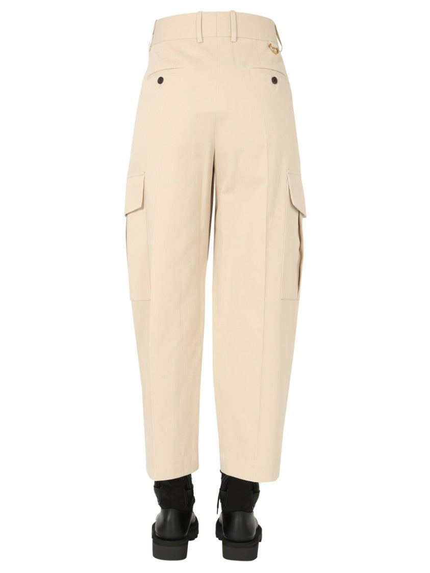 High-Waisted Cargo Pants With Flap Pockets