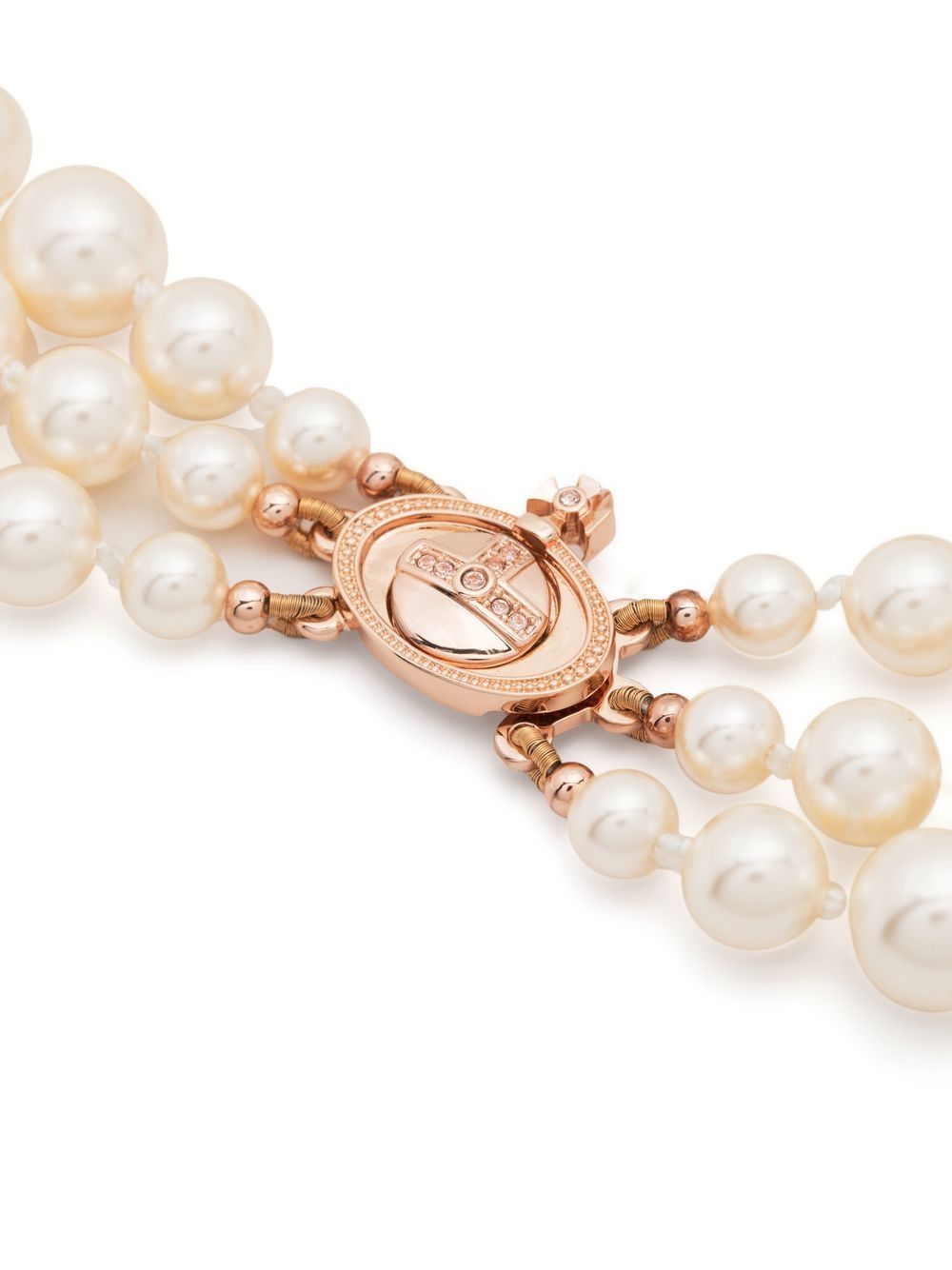 Layered Necklace with Gold-Tone Orb Plaque
