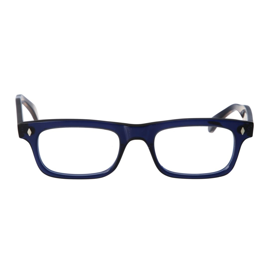Niki Rectangular Frame Eyeglasses with Metallic Accents