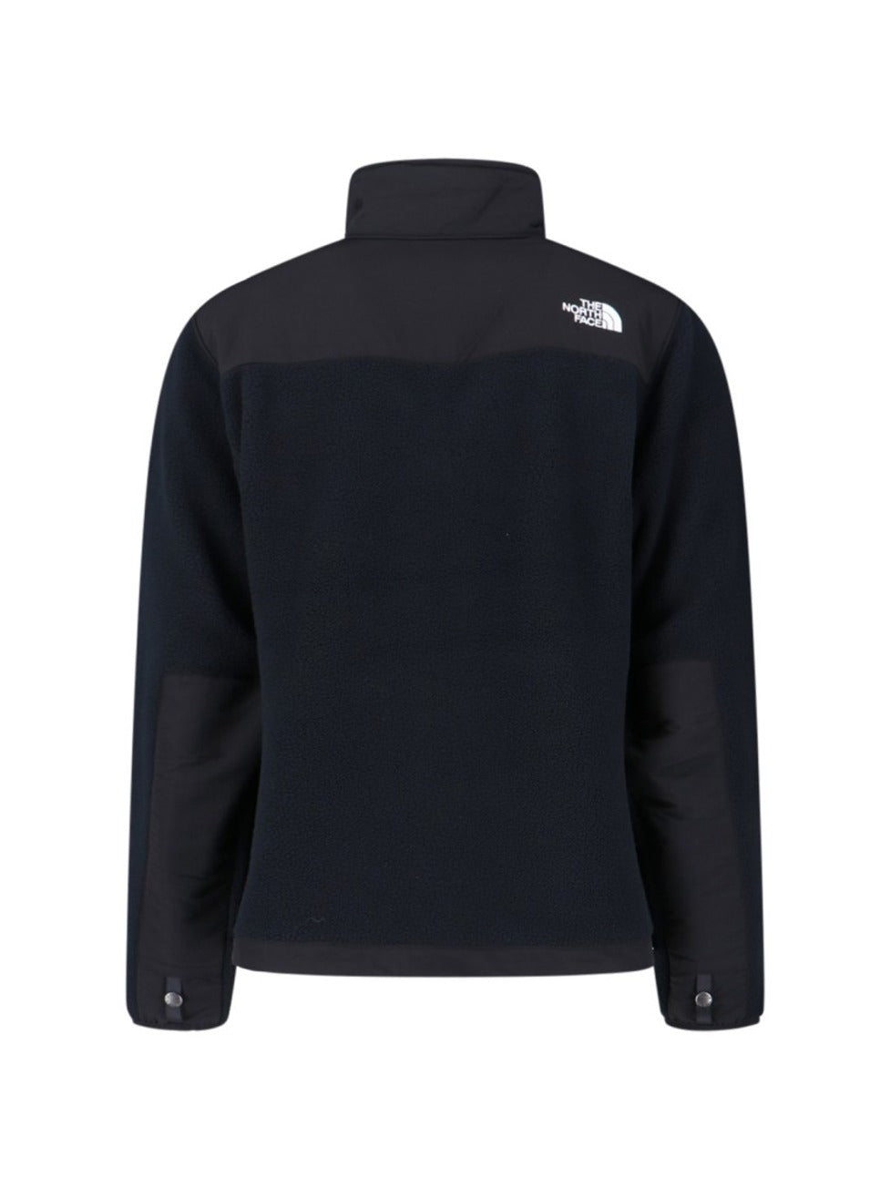 Teddy Fabric Zip Jacket With High Collar And Contrasting Details