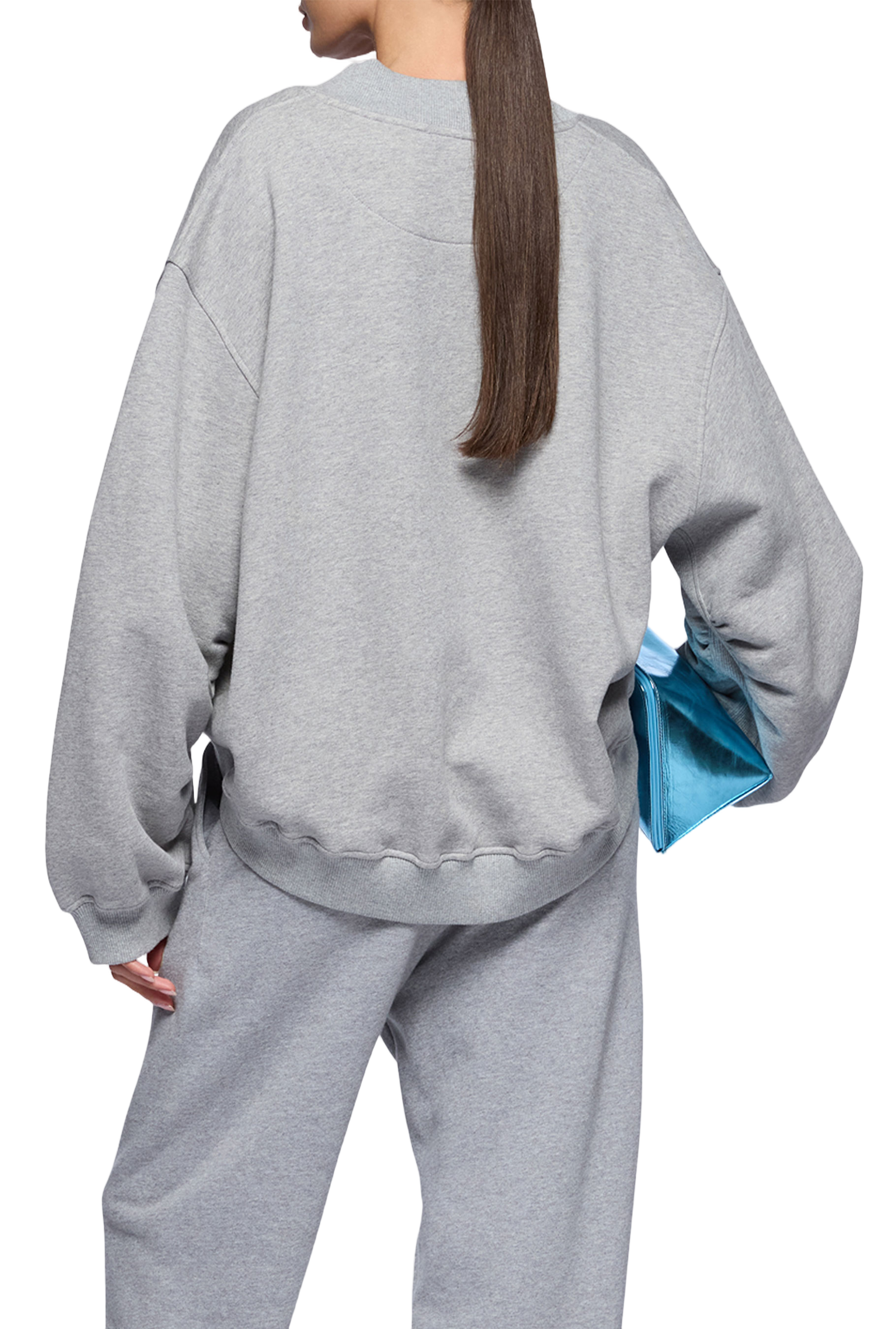 Cropped Sweater With Balloon Sleeves