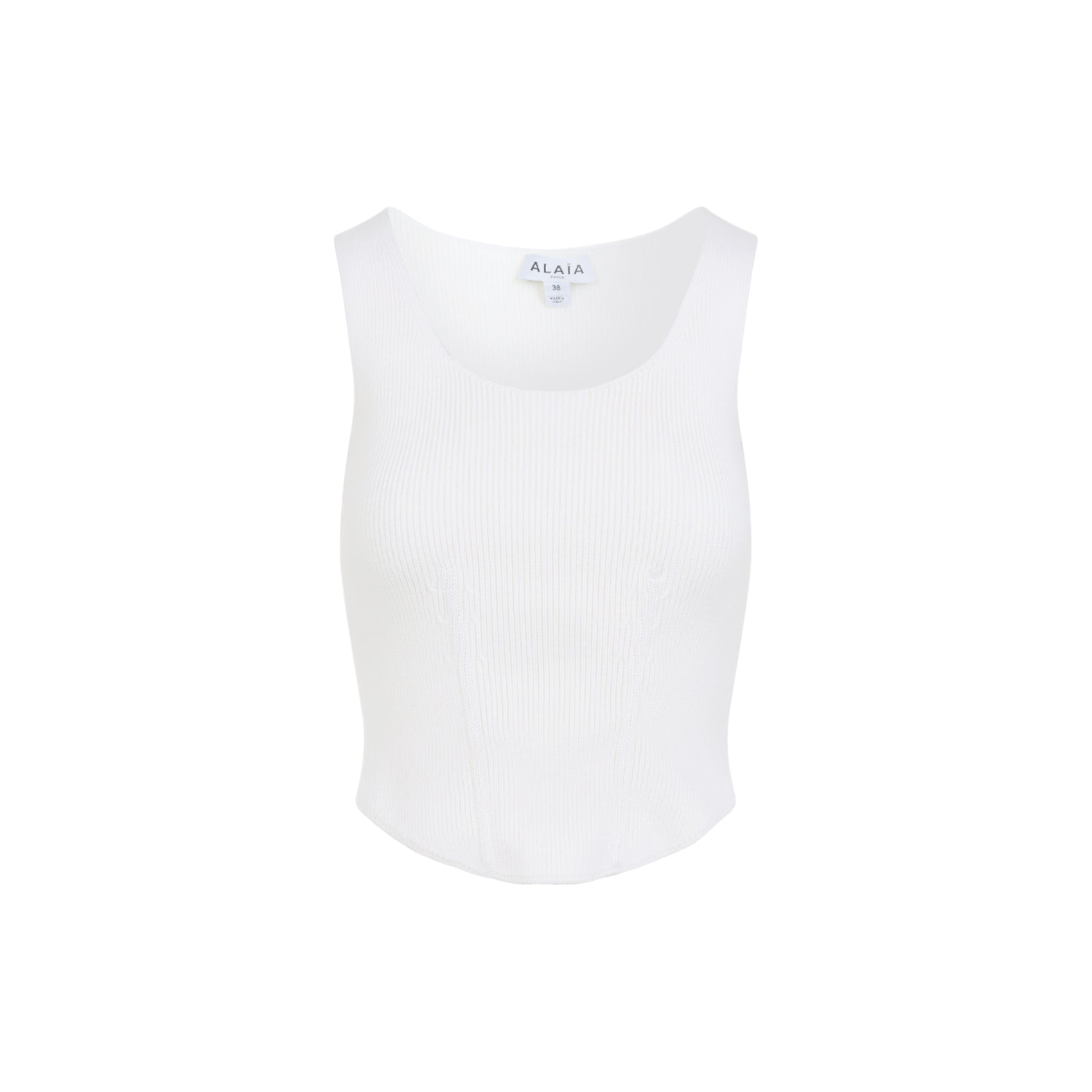 Ribbed Knit Sleeveless Top Crafted