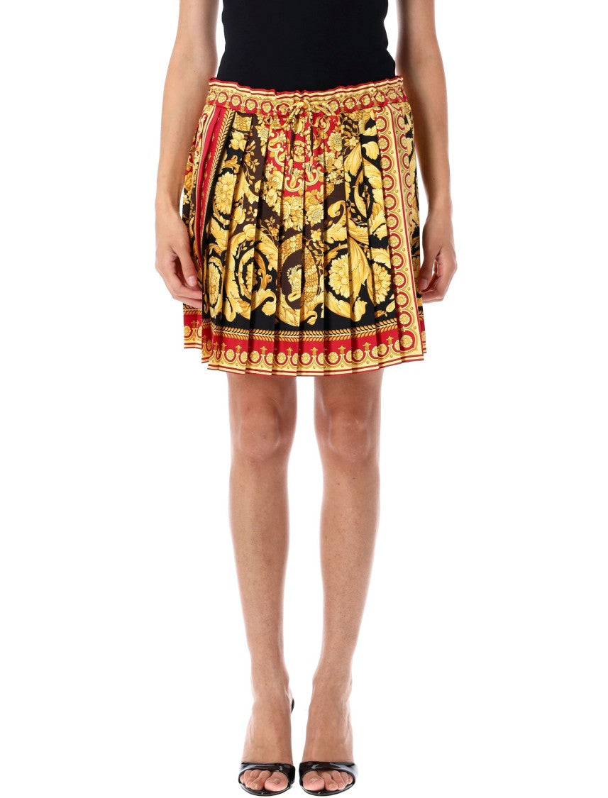 Barocco Pleated Mini Skirt