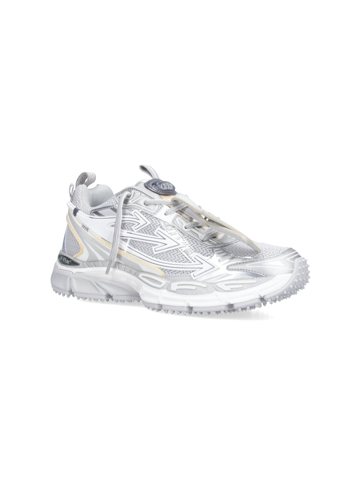 Grey Contemporary Mesh Upper Sneakers