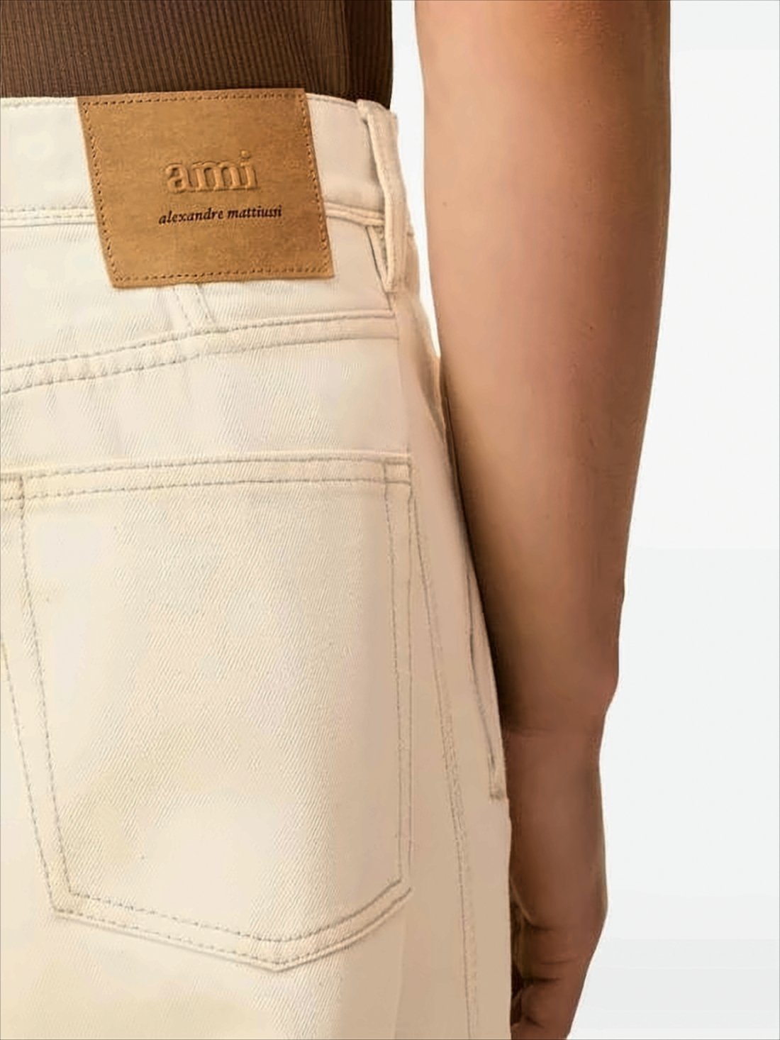 High-Waisted Wide-Leg Denim Pants