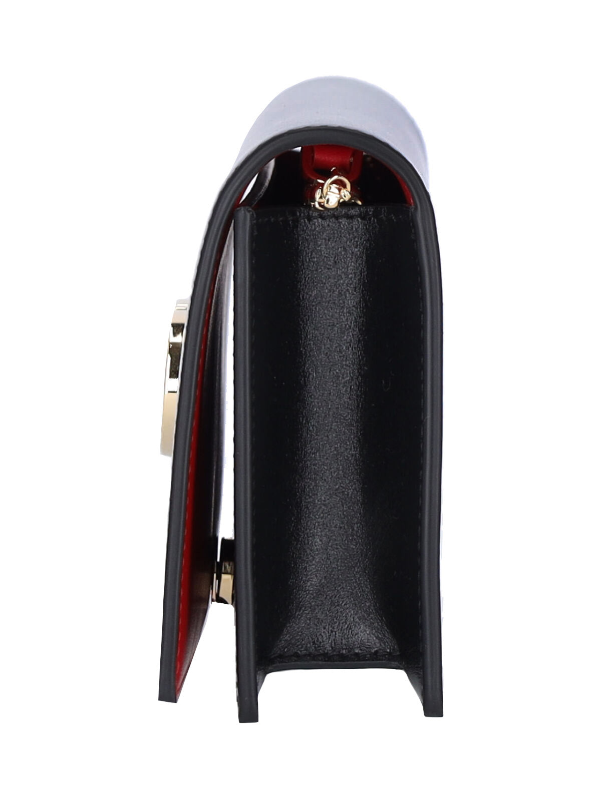Black Mini Gancini Brushed Leather Bag