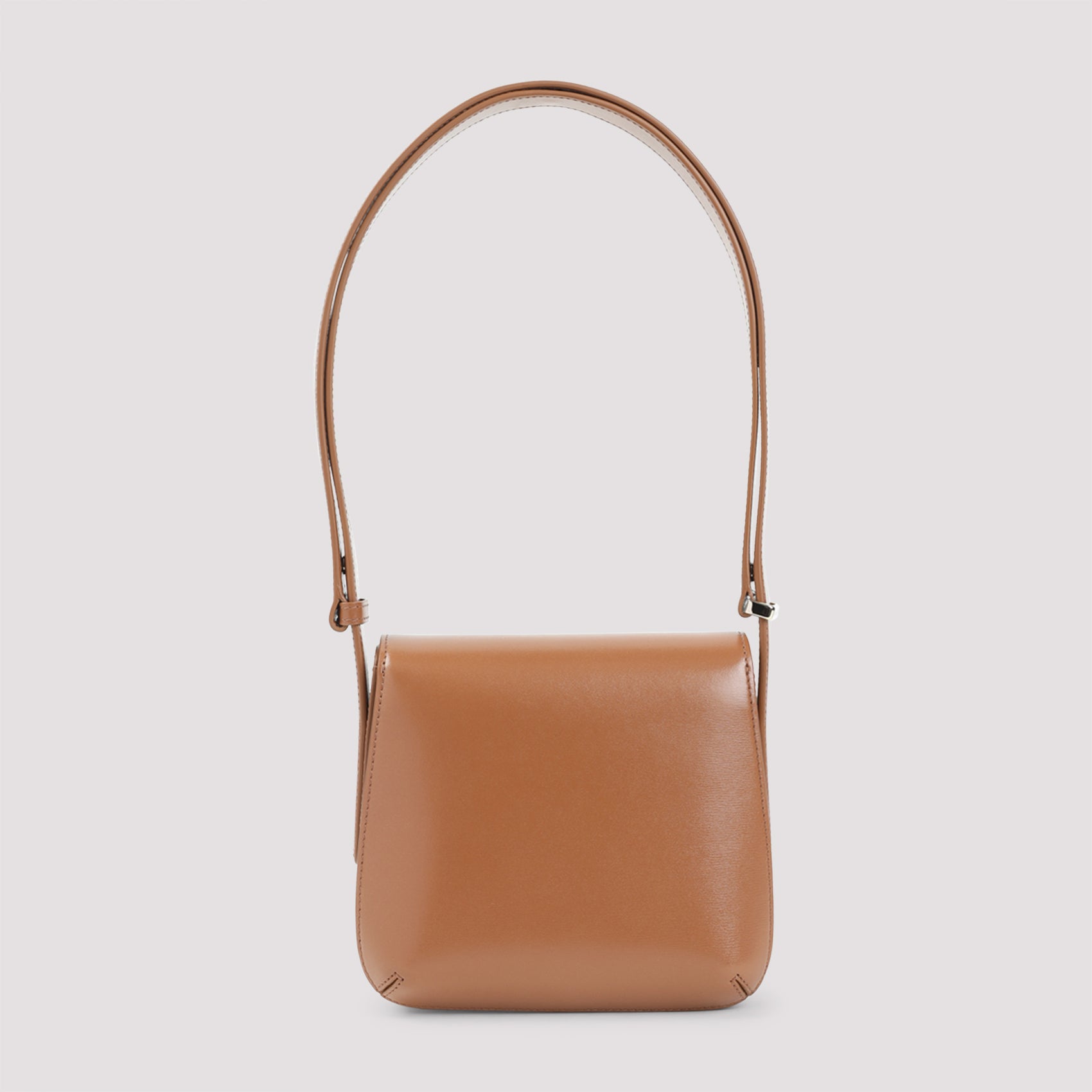 La Prima Brown Bovine Leather Shoulder Bag