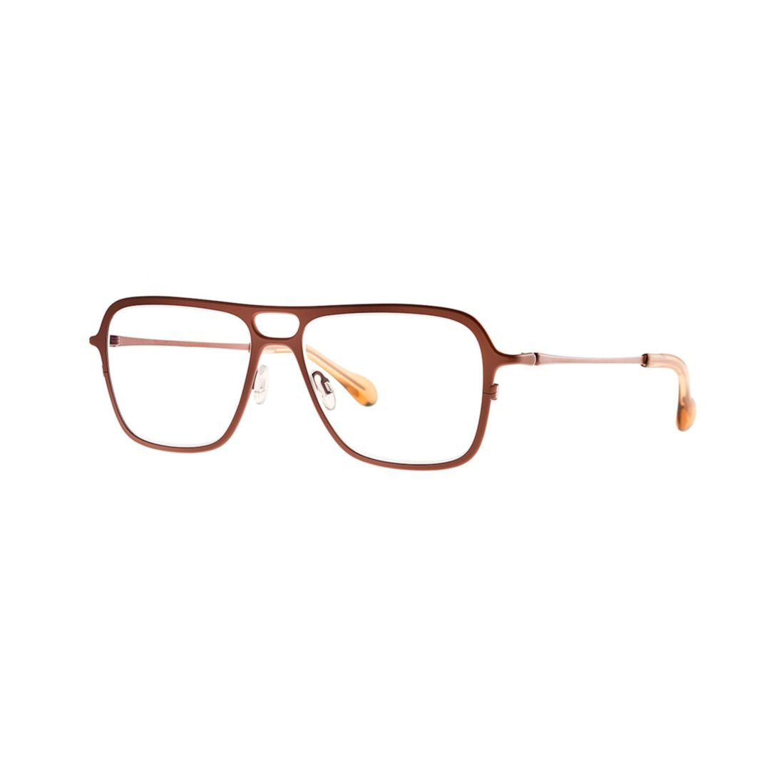 Francium 345 Mama Africa Warm Brown Double Bridge Eyeglasses with Gradient Accents
