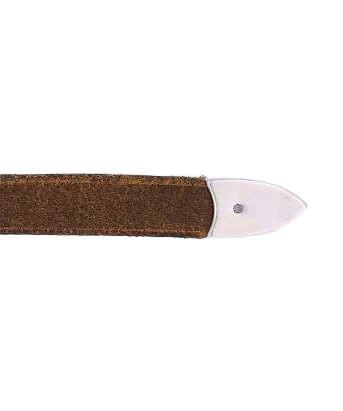 Calf Leather Regular Belt with Polished Silver Buckle