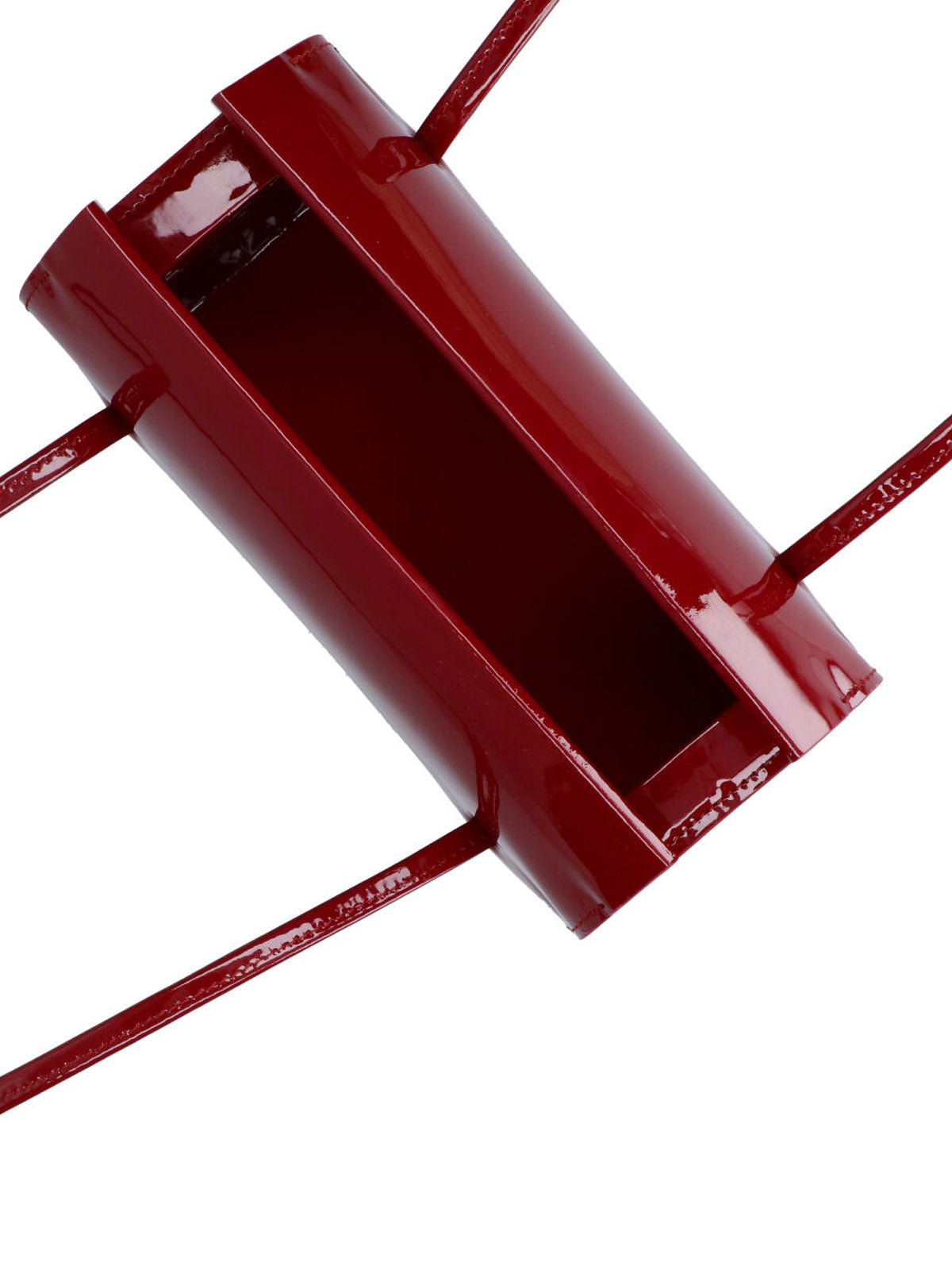 Red Mie Brushed Leather Shoulder Bag