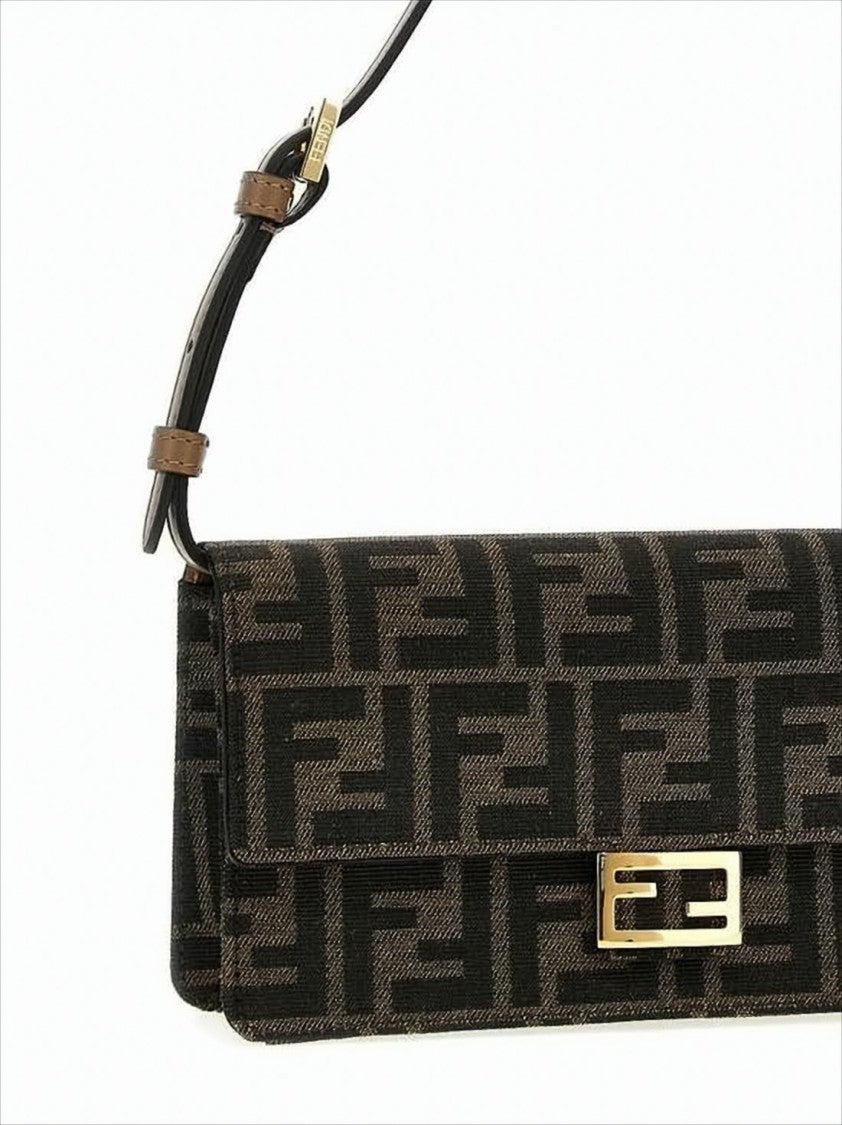 Monogram Shoulder Bag with Gold-tone Clasp