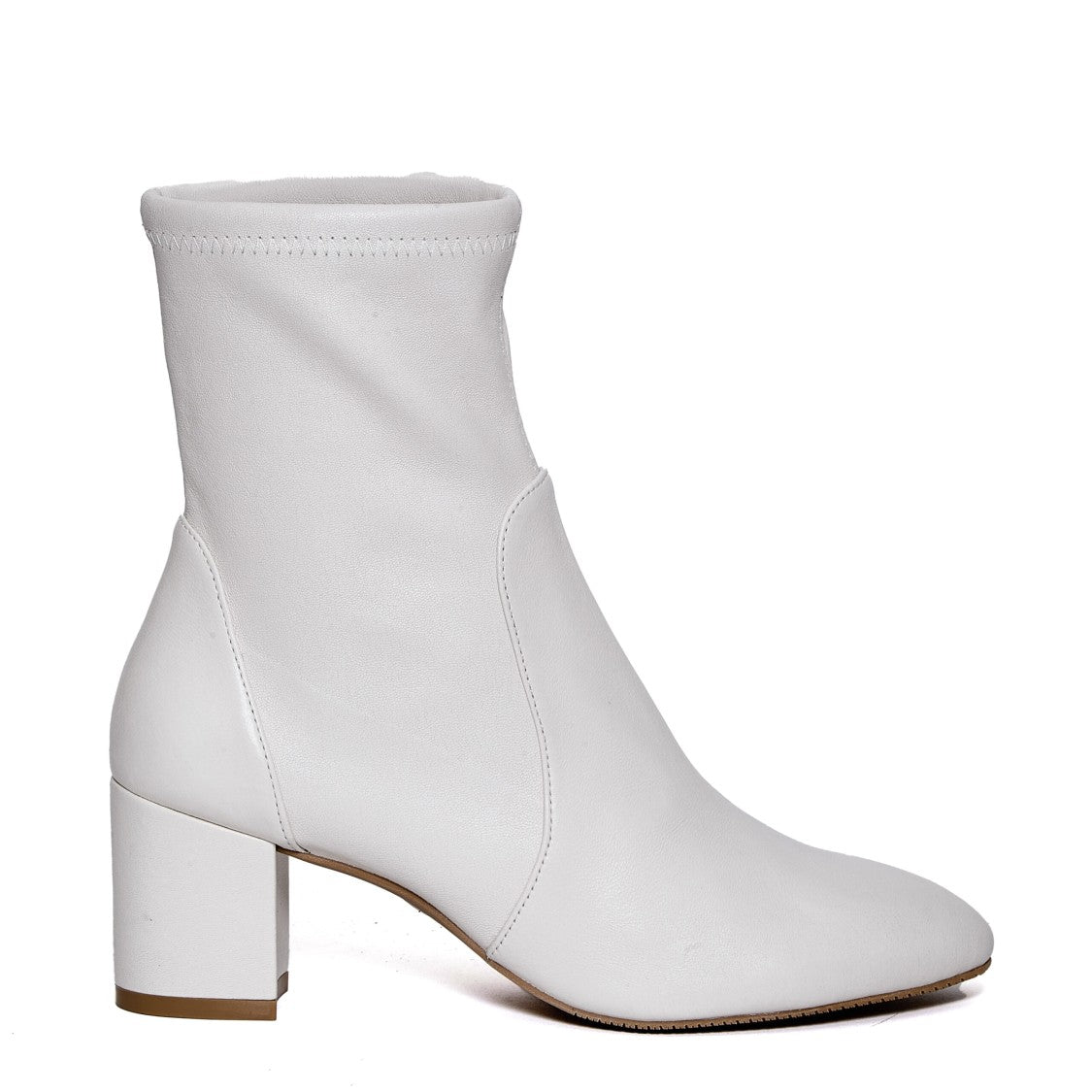 White Suede Ankle Boot 60Mm Heel