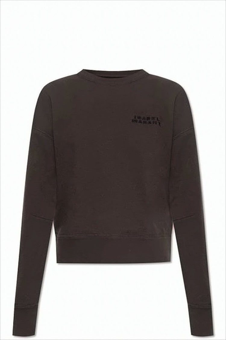 Cropped Long-Sleeve Top with Embroidered Detail