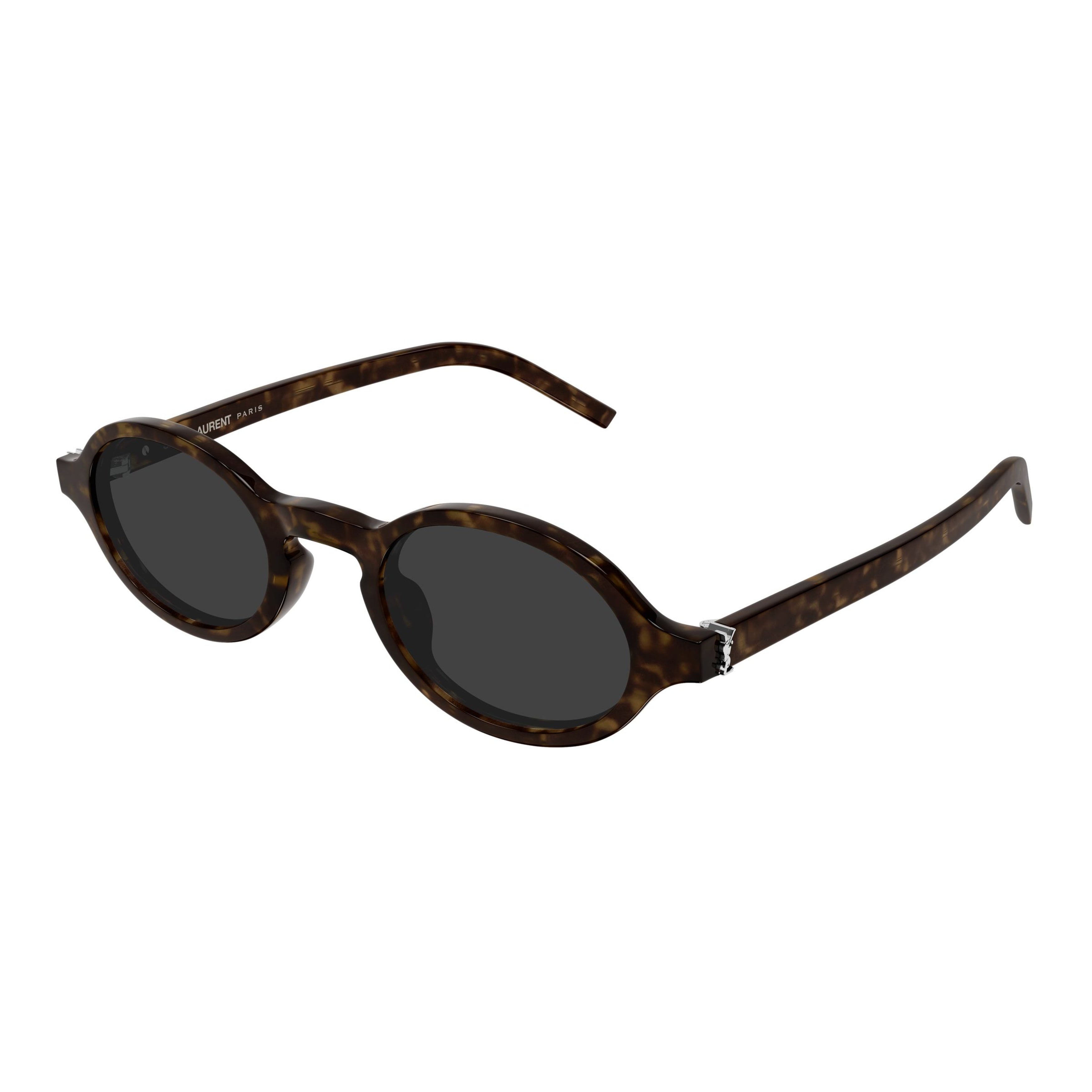 Rounded Tortoiseshell Sunglasses With Subtle Silver Logo