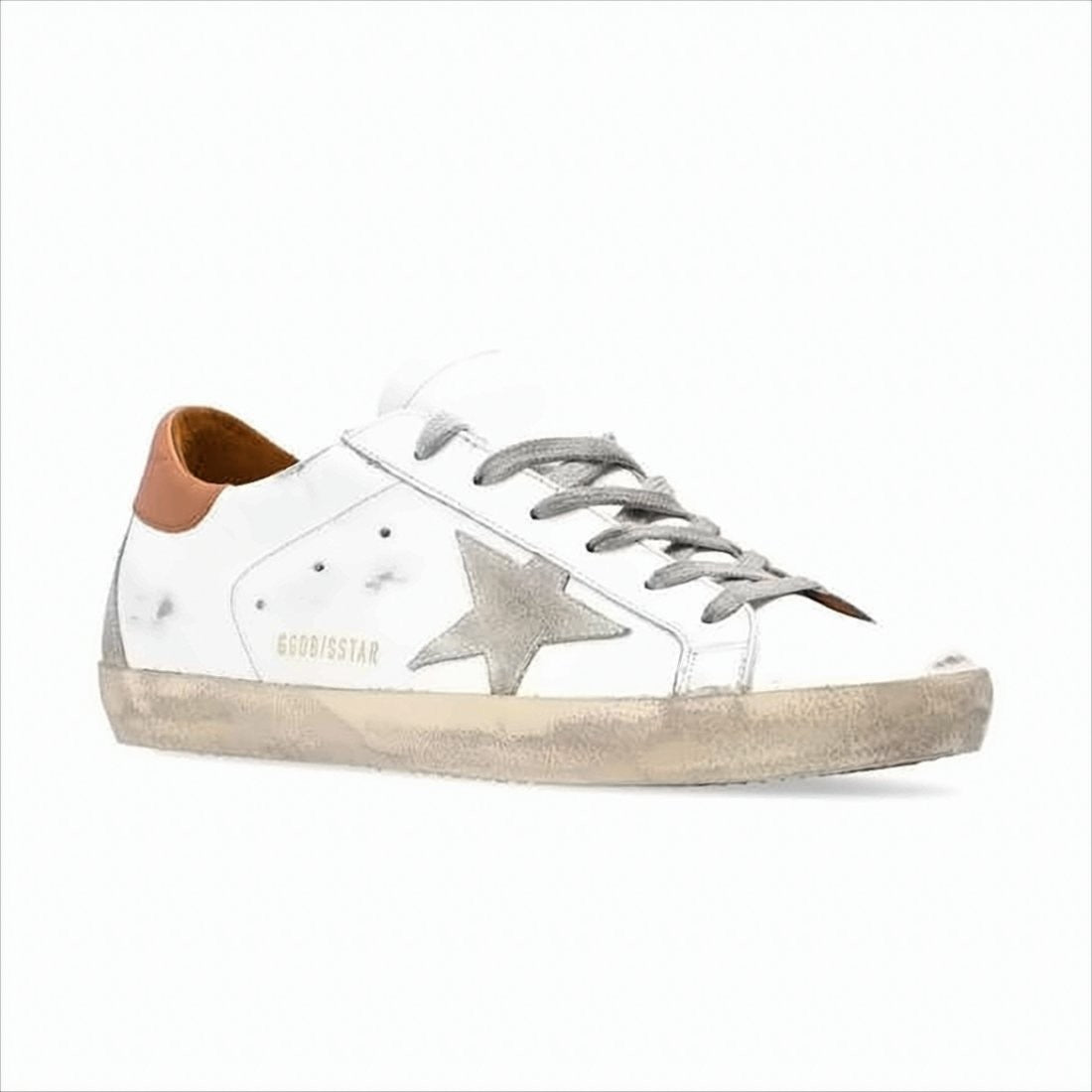 Distressed Leather Low-Top Sneakers
