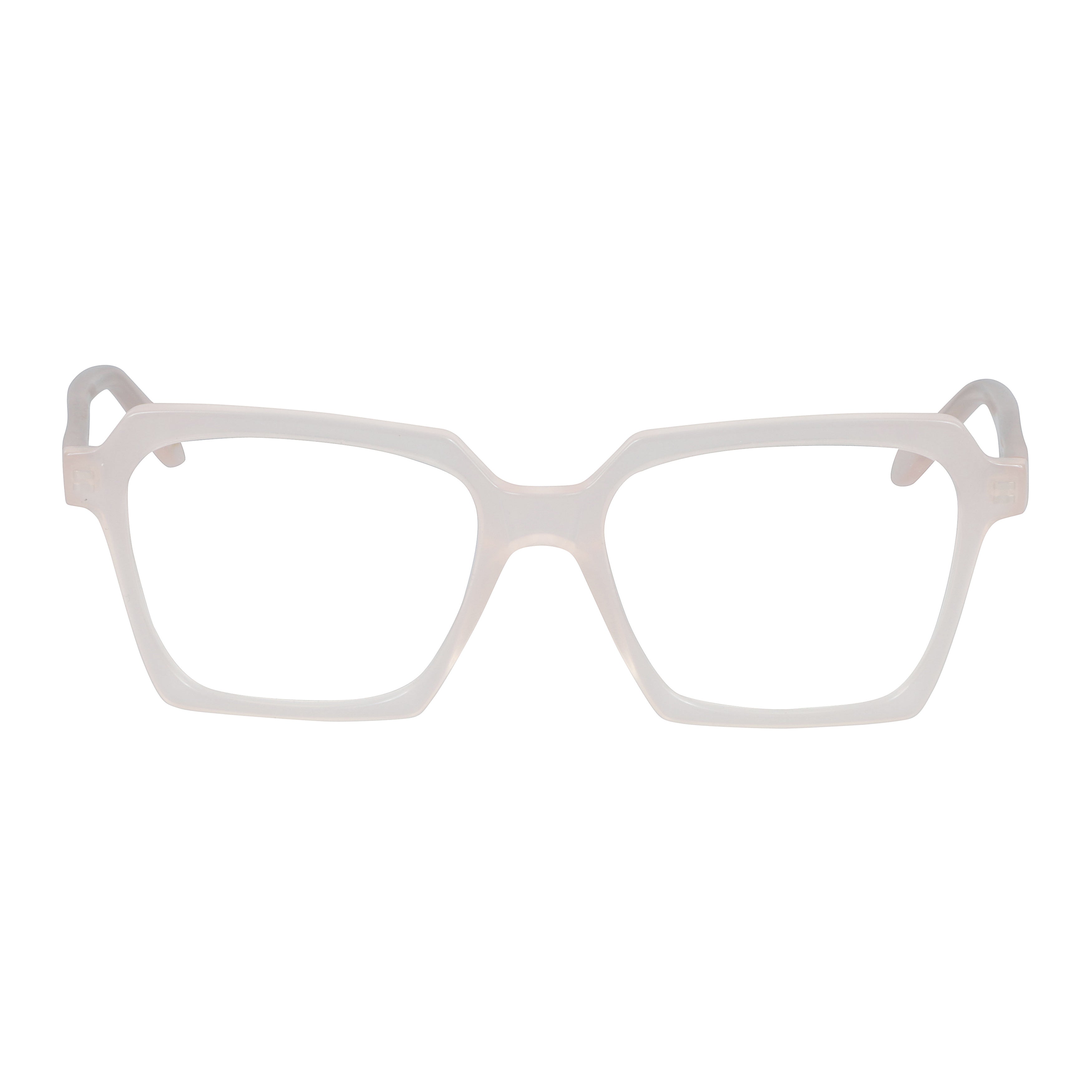 Kallima Light Translucent Beige Square Frame Eyeglasses