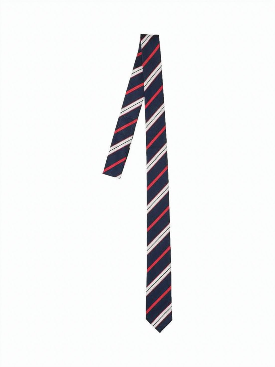 Multicolor Stripe Pattern Slim Neck Tie