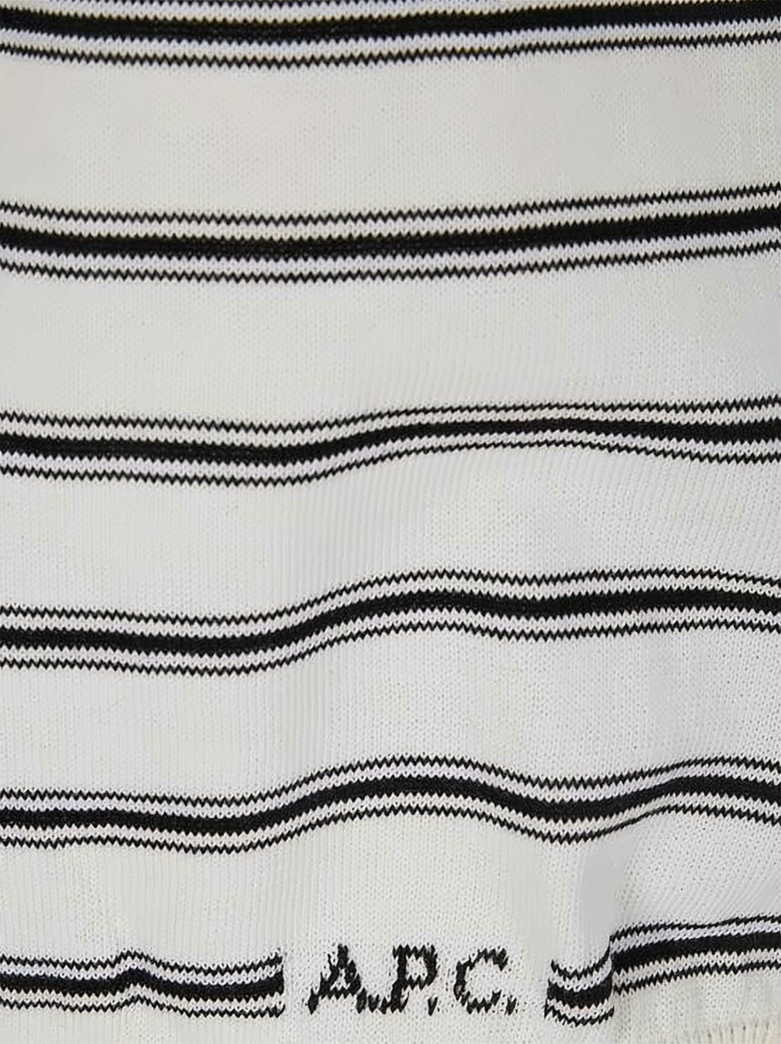 Short-Sleeved Fitted Sweater with Horizontal Stripes