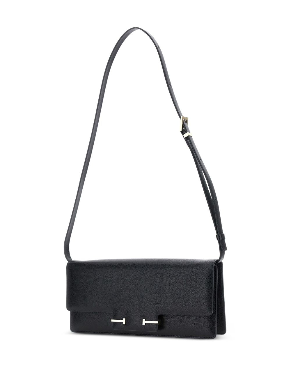 Shoulder Bag In Supple Black Leather
